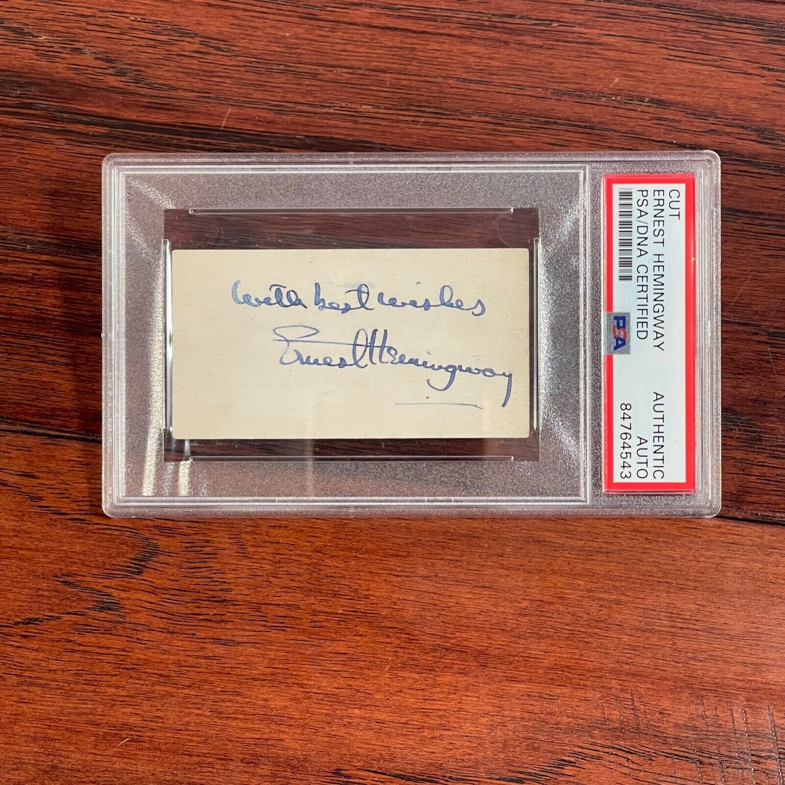 ERNEST HEMINGWAY * PSA/DNA * Autograph Calling Card Signed