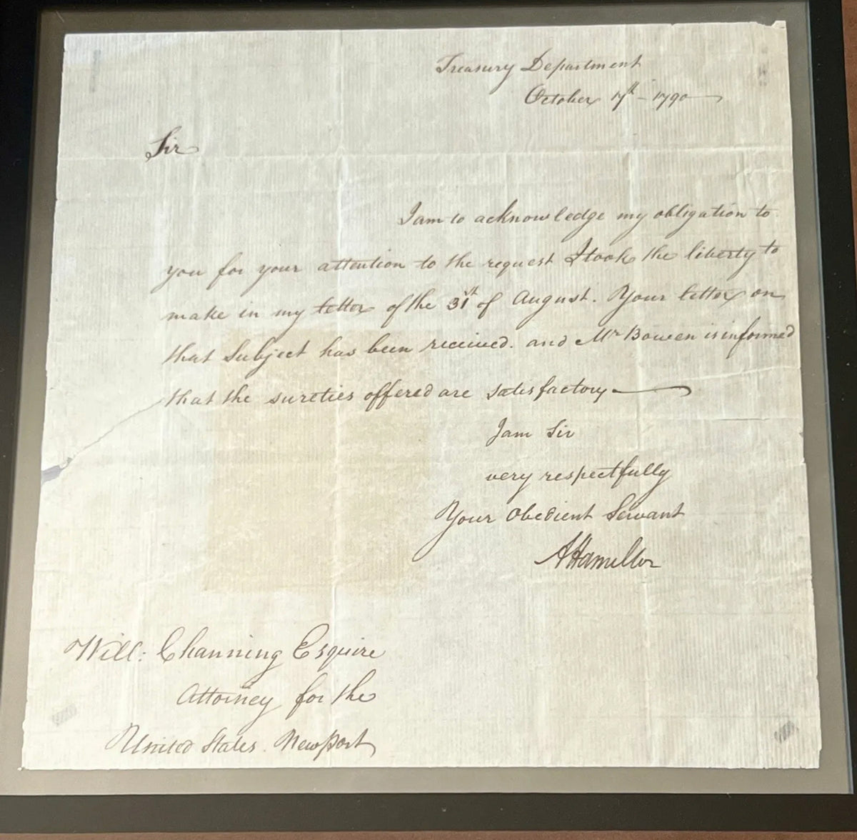 ALEXANDER HAMILTON * PSA/DNA * GRADE 10 Letter Signed Autograph as Sec Treasury
