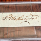 GEORGE WASHINGTON * PSA/DNA Encapsulated * Autograph Cut Signature Signed Slab