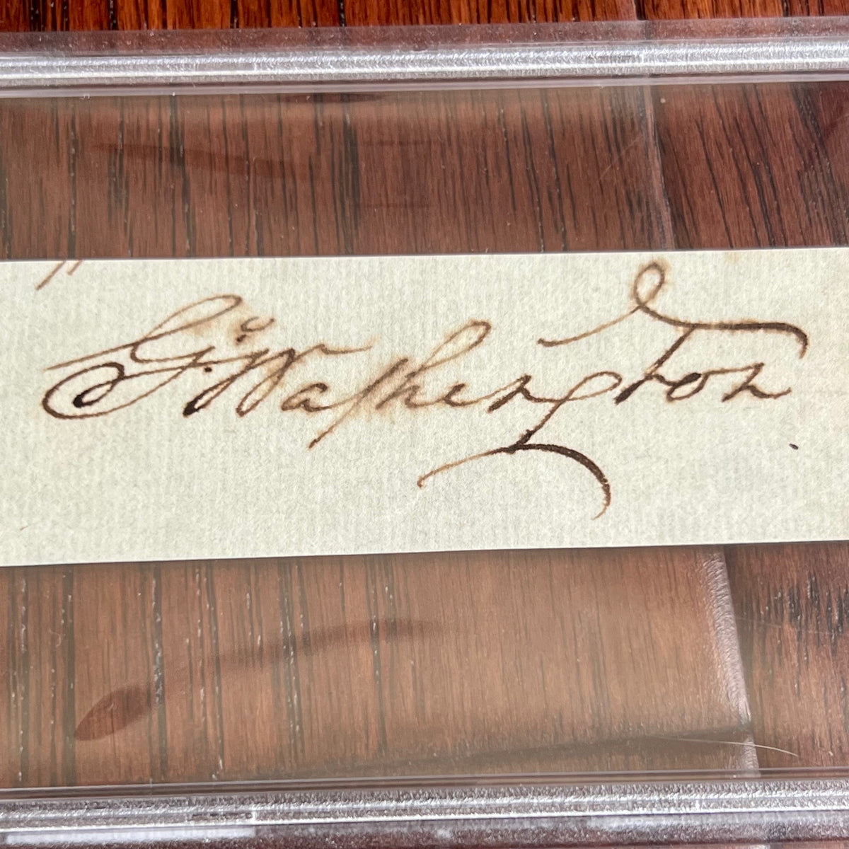 GEORGE WASHINGTON * PSA/DNA Encapsulated * Autograph Cut Signature Signed Slab