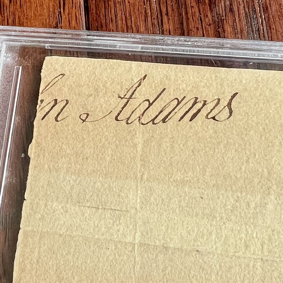JOHN ADAMS * PSA/DNA * Cut Autograph Signed As President * Slab Signature