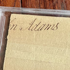 JOHN ADAMS * PSA/DNA * Cut Autograph Signed As President * Slab Signature
