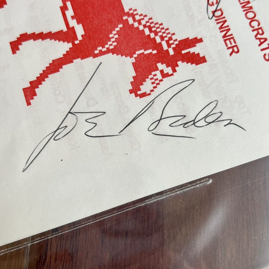JOE BIDEN * BECKETT BAS Slab * Signed Democrat Donkey Autograph Pamphlet