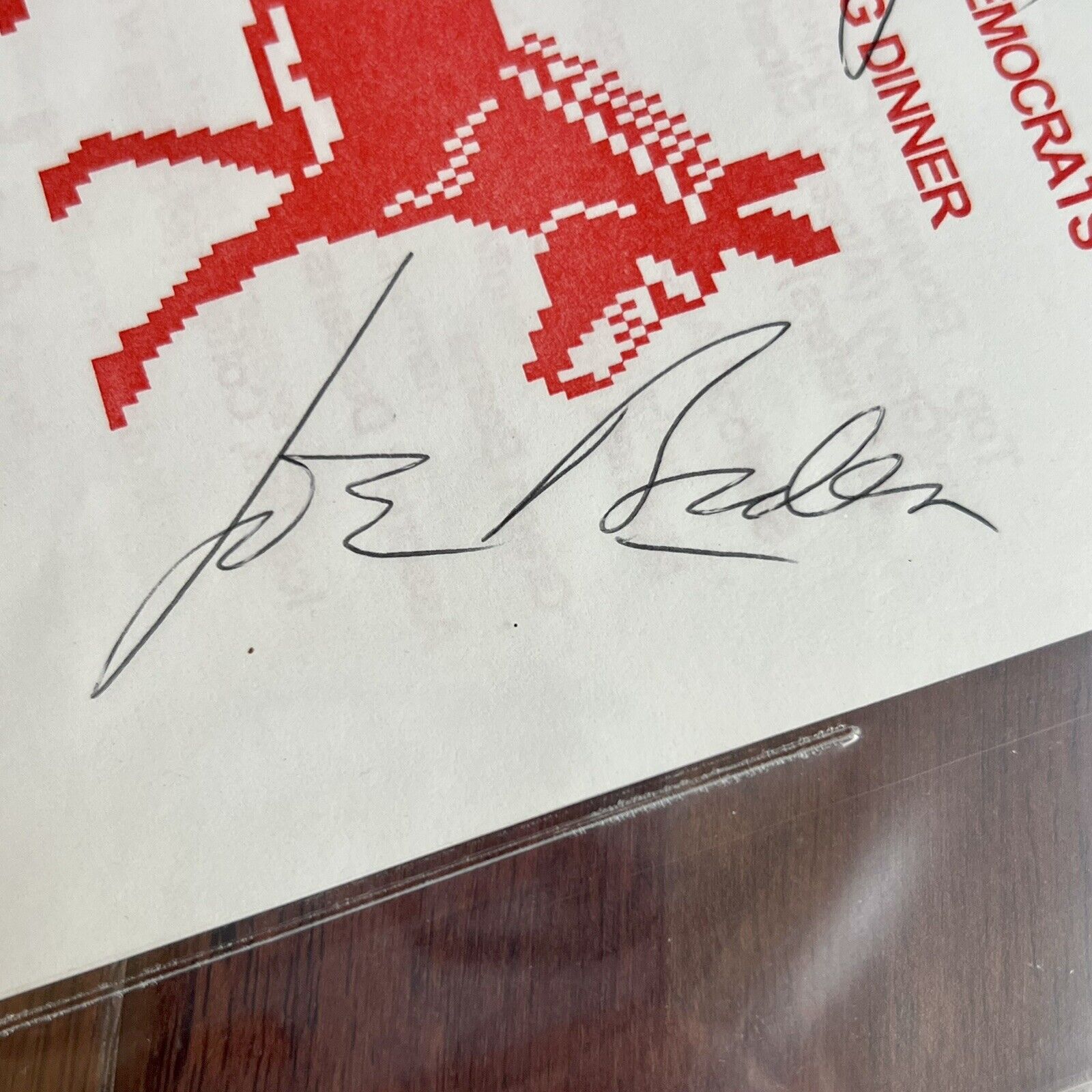 JOE BIDEN * BECKETT BAS Slab * Signed Democrat Donkey Autograph Pamphlet