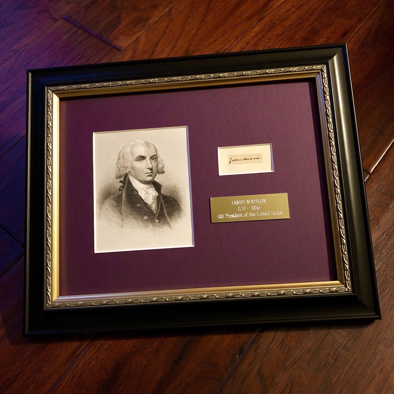 JAMES MADISON * Genuine SIGNED Clipped AUTOGRAPH * President Signature