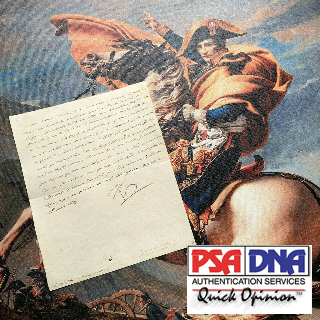NAPOLEON BONAPARTE * PSA/DNA * AUTOGRAPH Letter Signed AS EMPEROR * War Budget