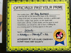 Princess DIANA * BAS * "Past Your Prime" AUTOGRAPH Birthday Certificate SIGNED