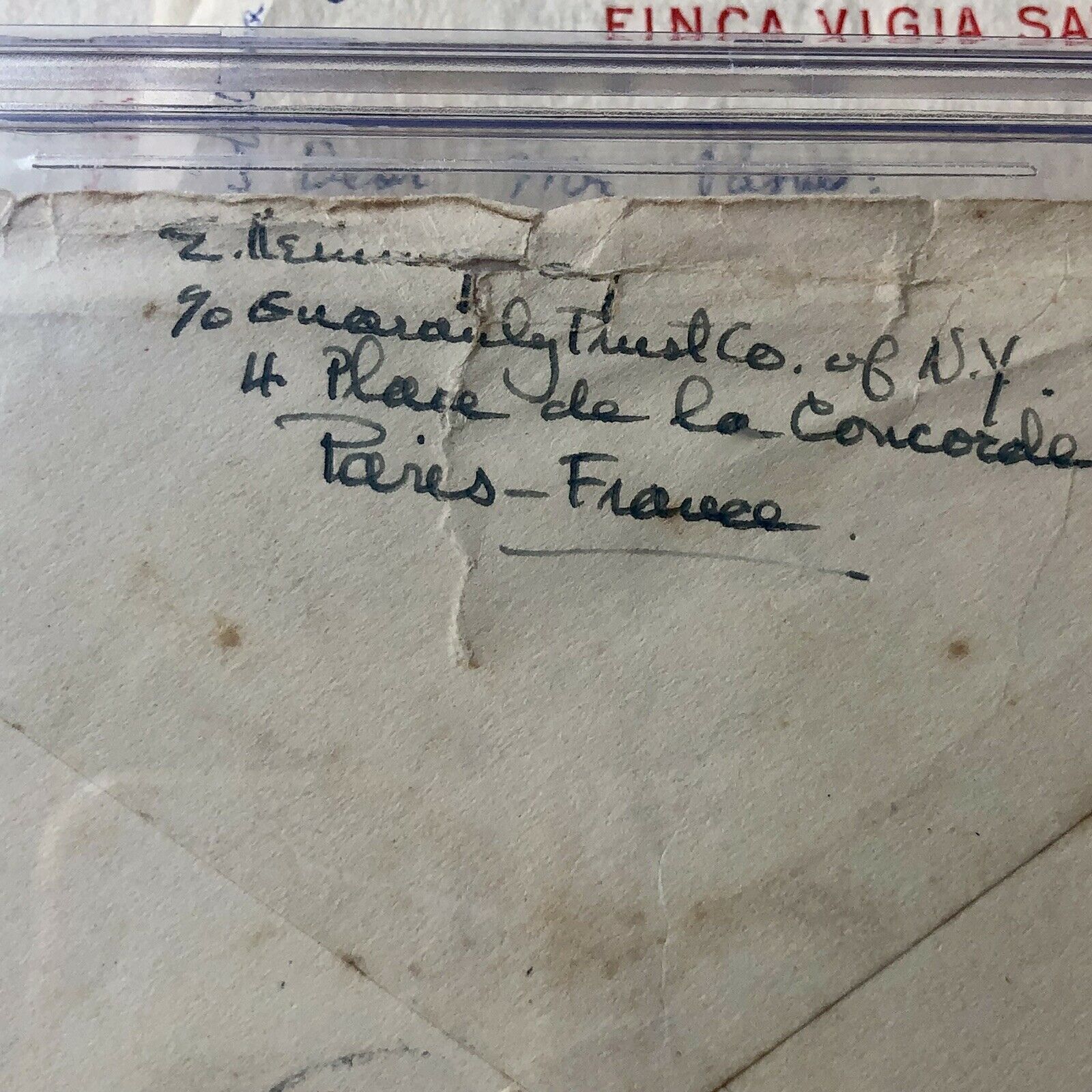 ERNEST HEMINGWAY * Beckett BAS * Autograph Envelope Signed & Personal Papers
