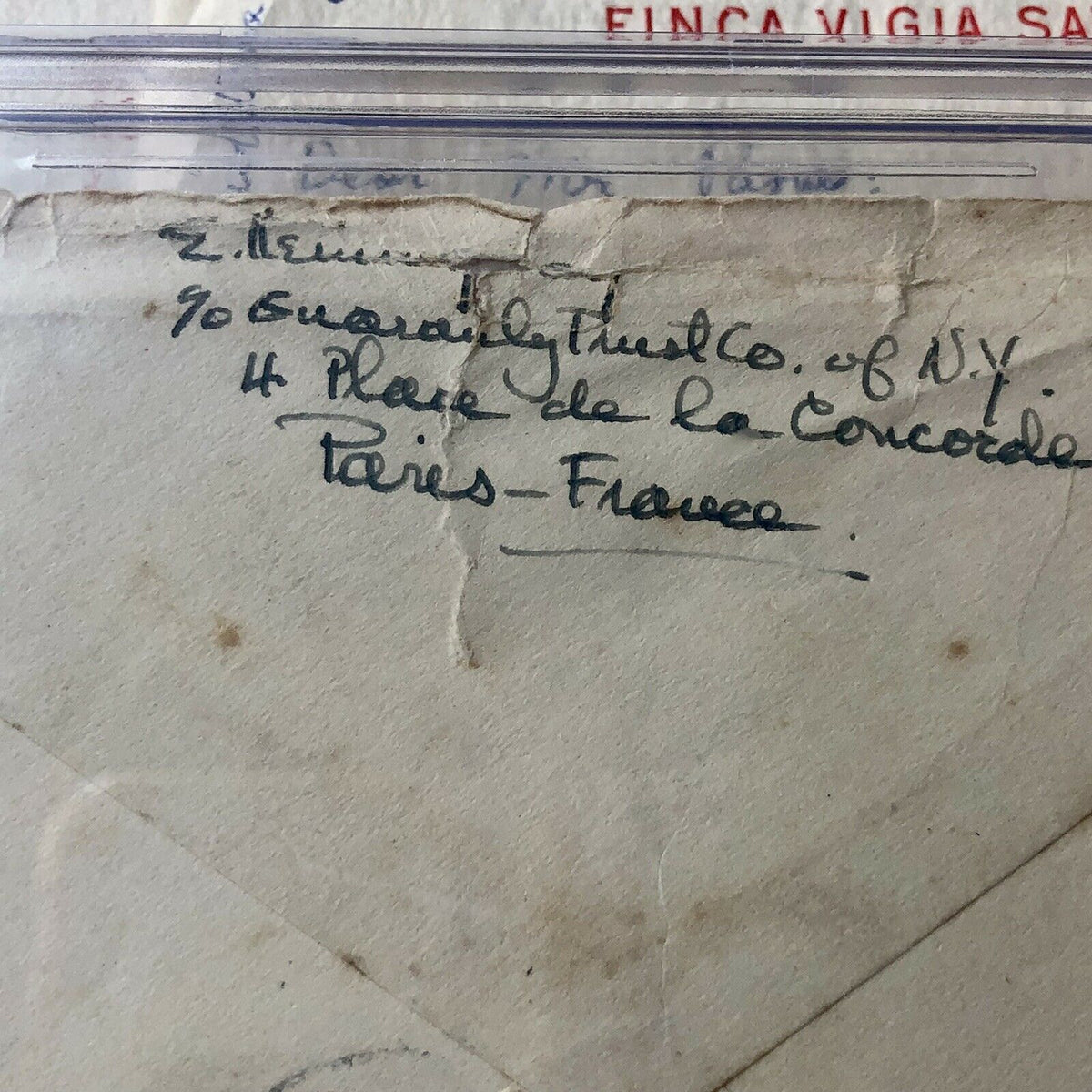 ERNEST HEMINGWAY * Beckett BAS * Autograph Envelope Signed & Personal Papers
