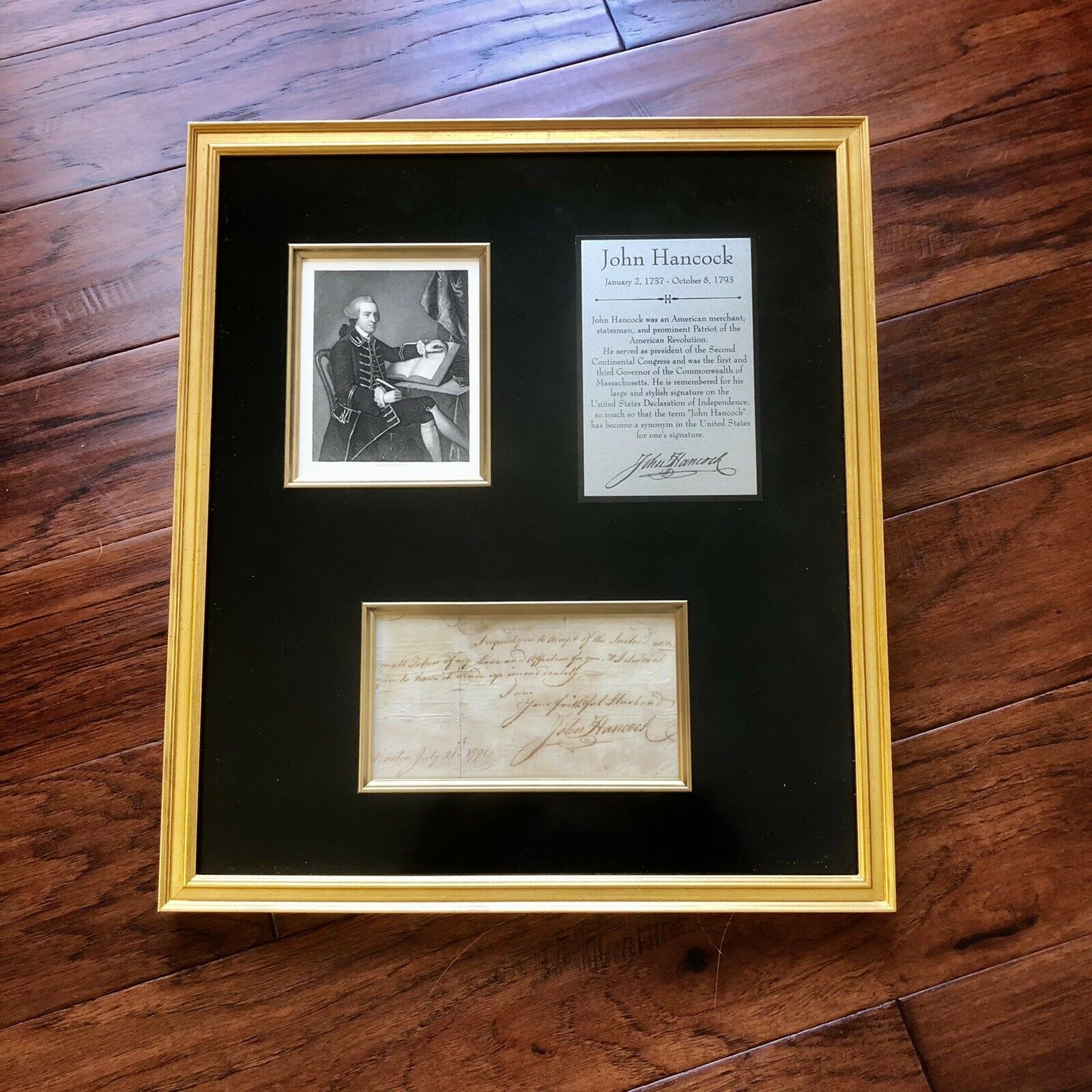 JOHN HANCOCK * JSA LOA * Handwritten Autograph Personal Letter To Wife Signed