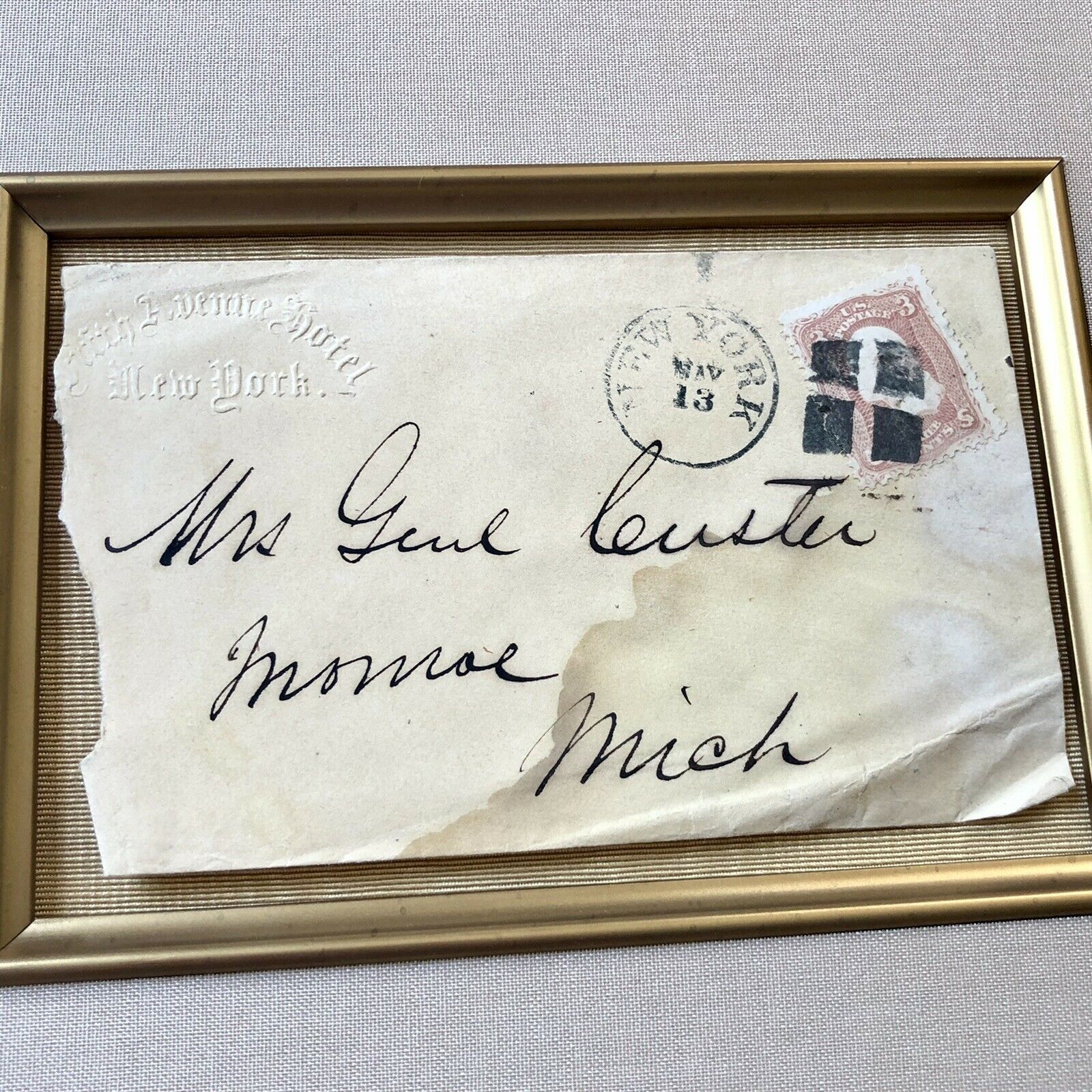 GEORGE CUSTER * JSA * Handwritten Autograph Envelope Signed * Little Big Horn