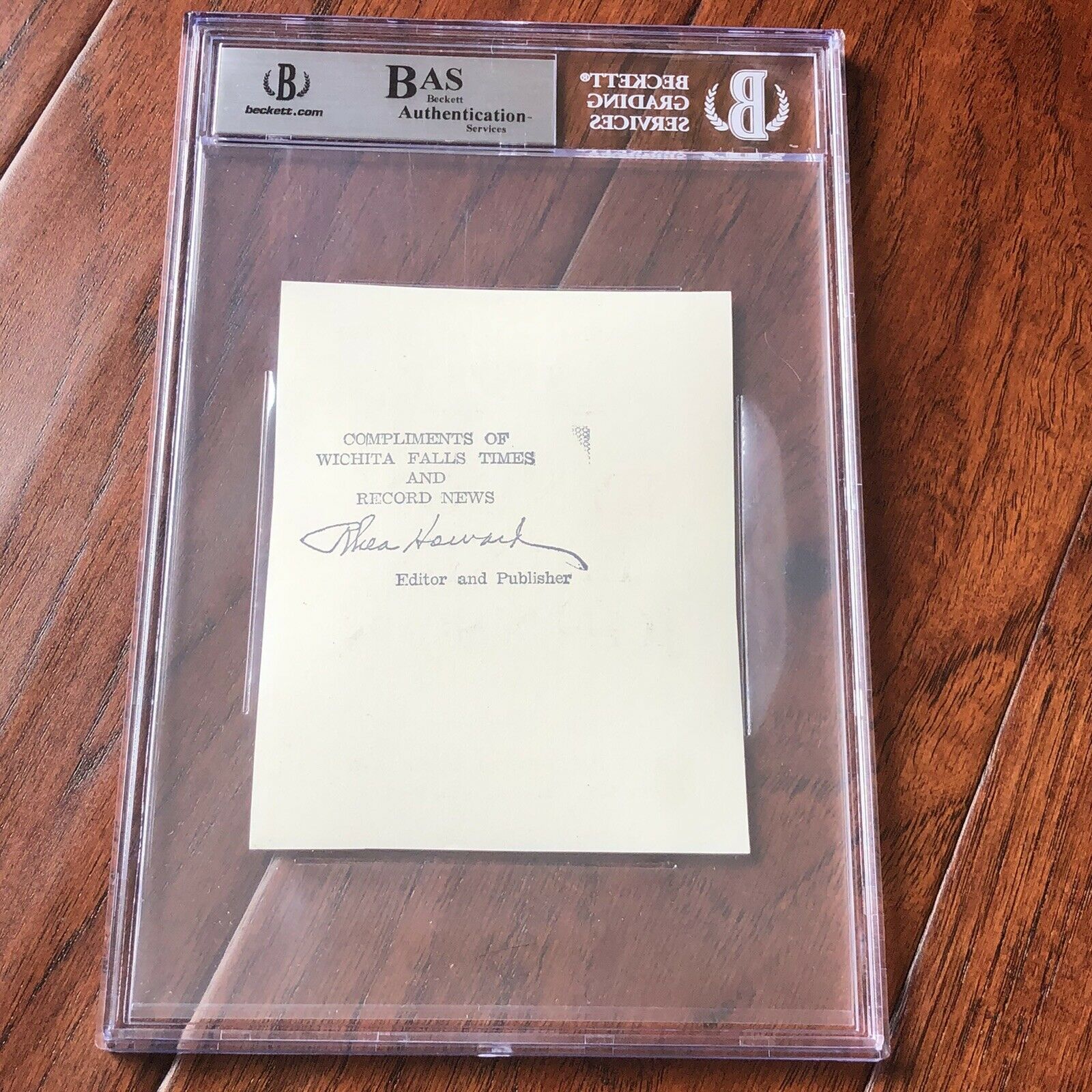 LYNDON B. JOHNSON * BECKETT BAS SLAB * Autograph Bookplate Signed President