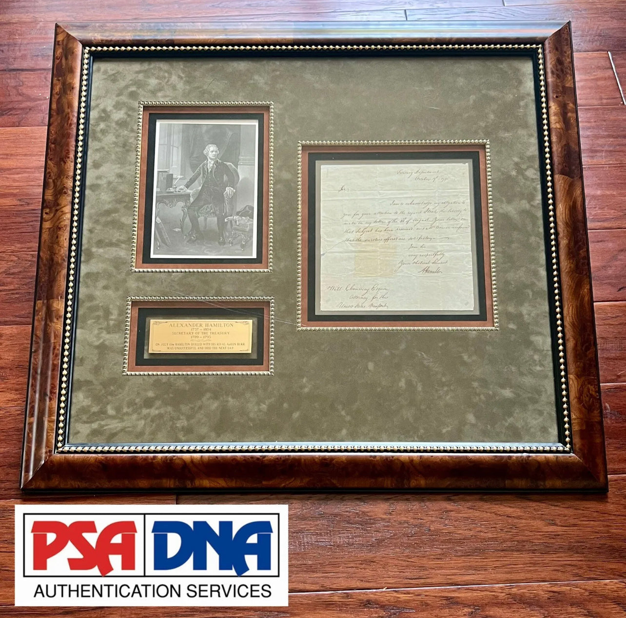 ALEXANDER HAMILTON * PSA/DNA * GRADE 10 Letter Signed Autograph as Sec Treasury
