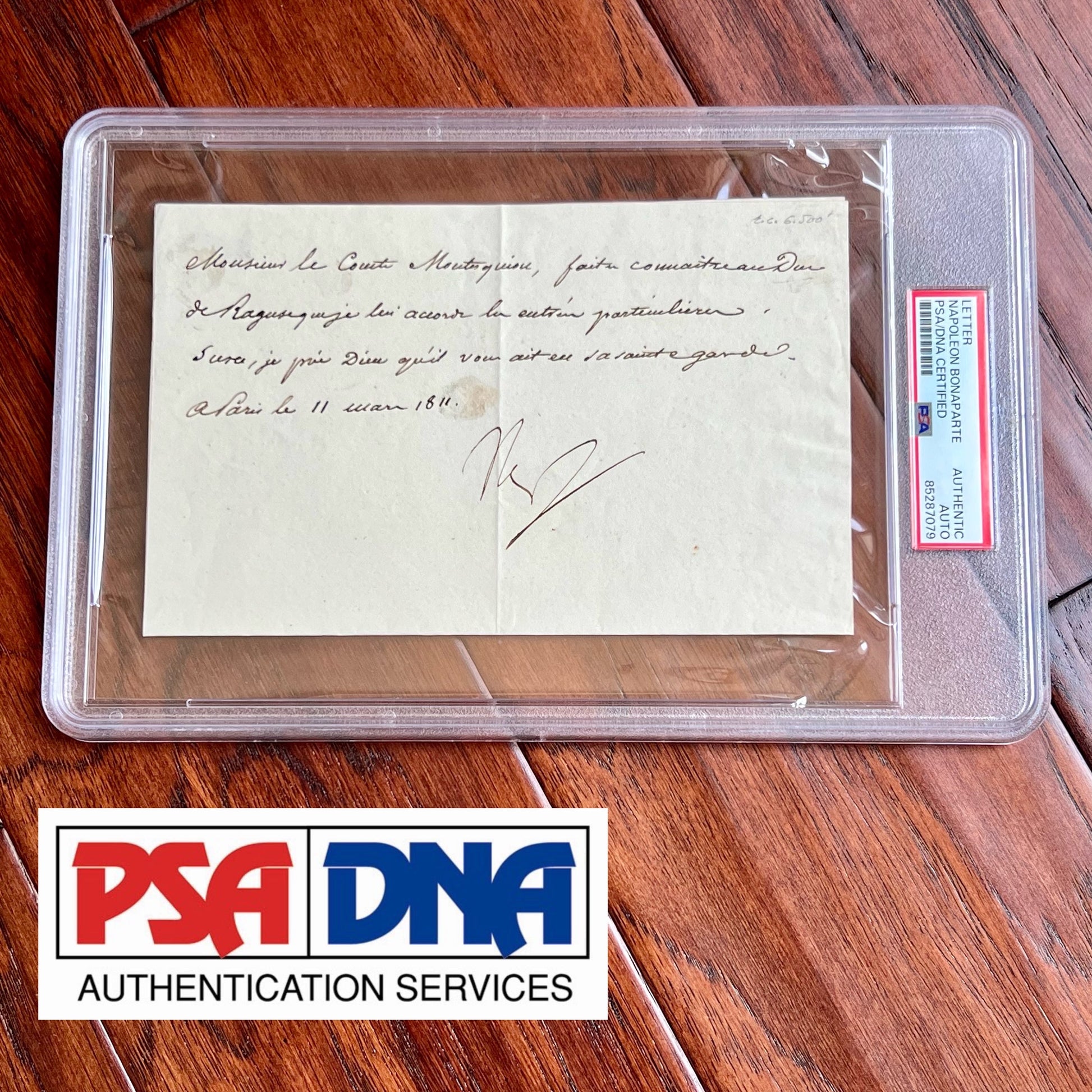 NAPOLEON BONAPARTE * PSA * French Emperor AUTOGRAPH Letter SIGNED * Paris 1811