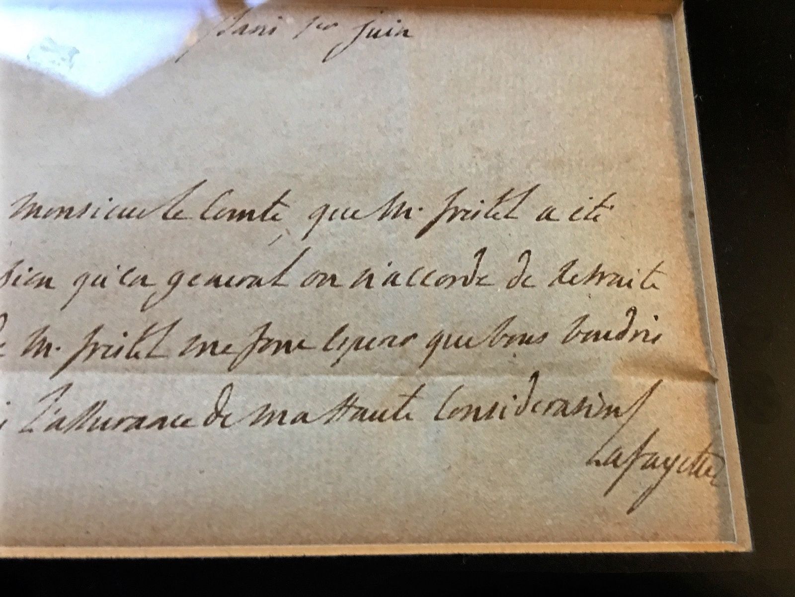 MARQUIS DE LAFAYETTE Authentic AUTOGRAPH Letter SIGNED * Revolutionary War * COA