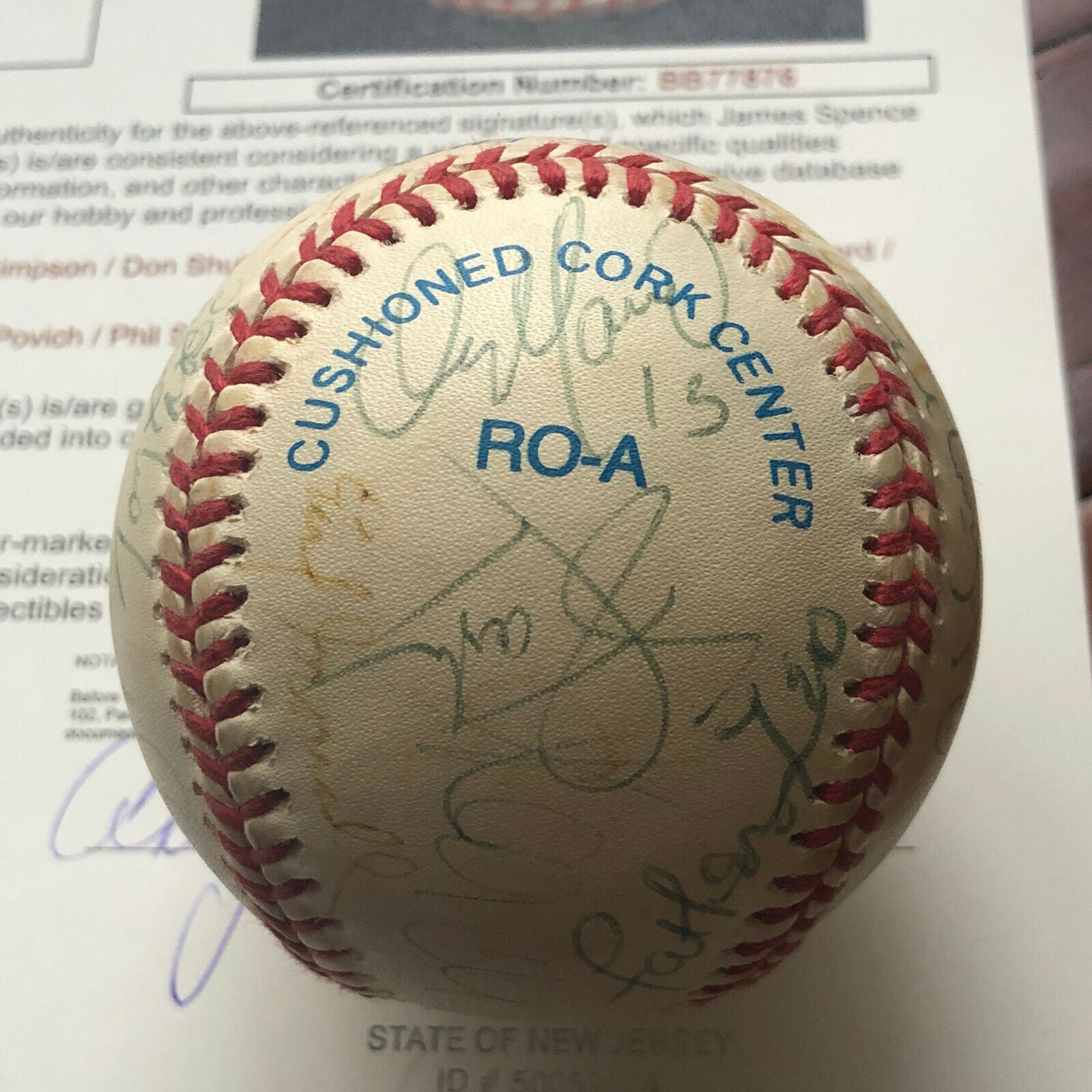 DONALD TRUMP & OJ SIMPSON * JSA LOA * Proof Autograph Signed Rawlings Baseball