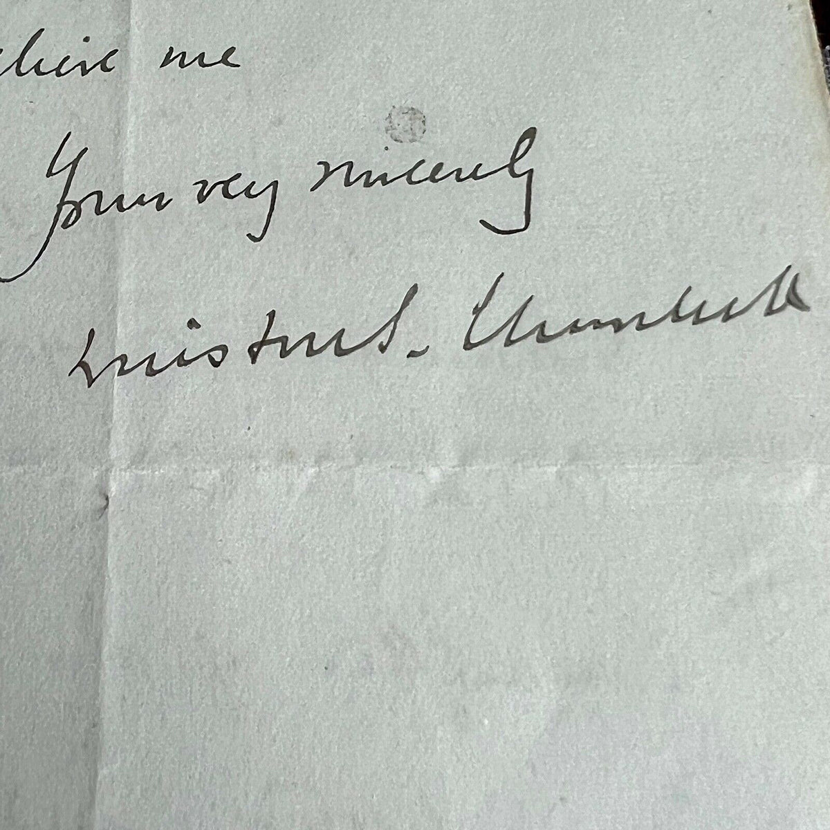 WINSTON S.CHURCHILL * BAS * AUTOGRAPH Letter SIGNED * Beckett