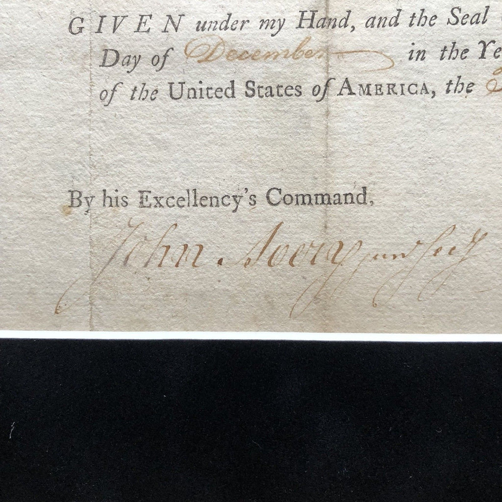 JOHN HANCOCK * JSA LOA * Hand Signed GOVERNORS APPOINTMENT * Signer Autograph
