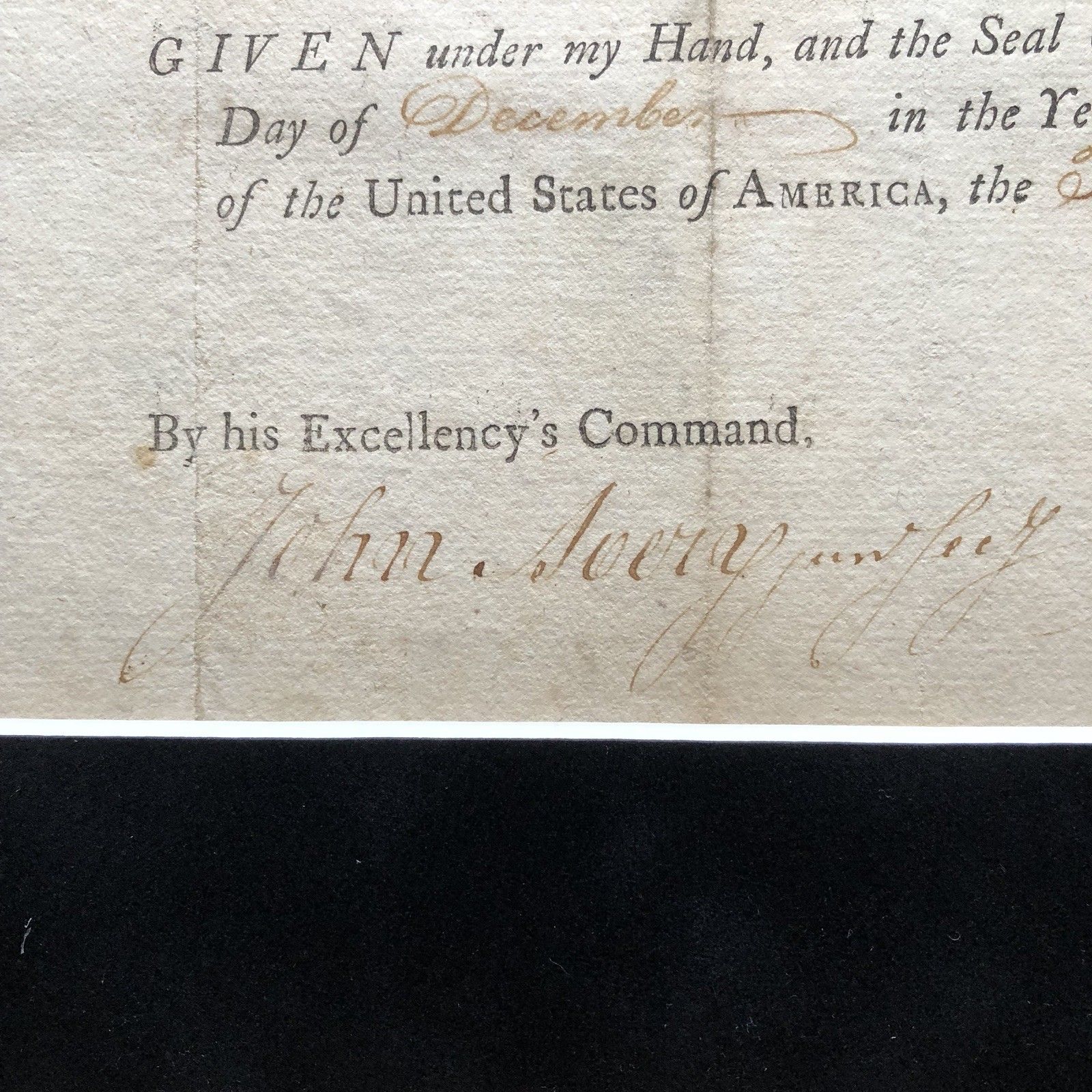 JOHN HANCOCK * JSA LOA * Hand Signed GOVERNORS APPOINTMENT * Signer Autograph