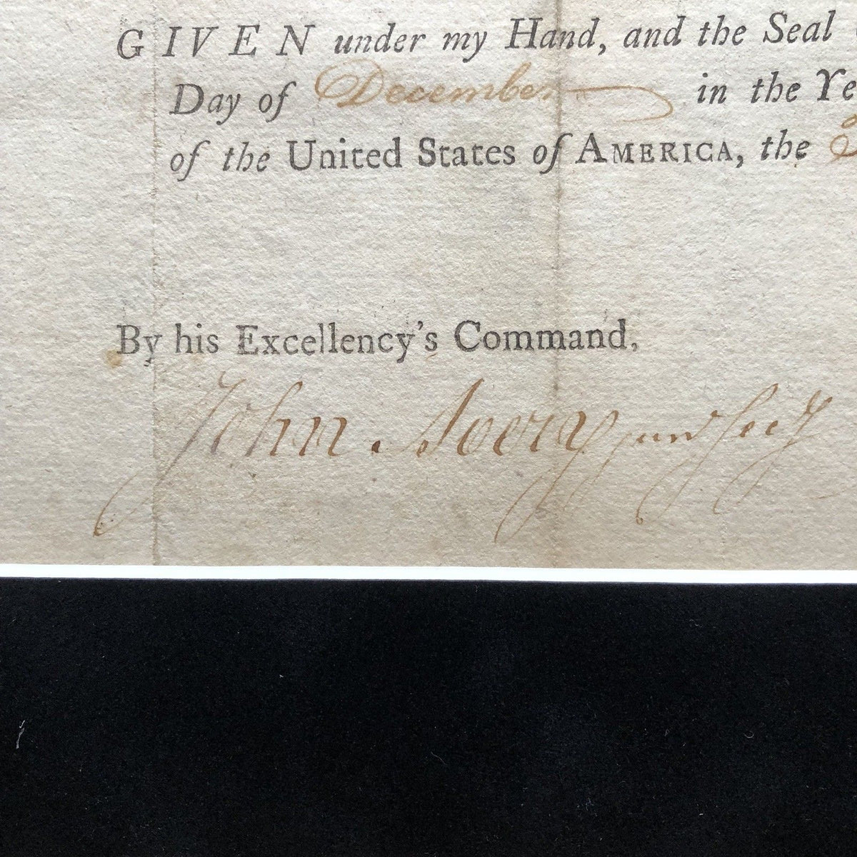 JOHN HANCOCK * JSA LOA * Hand Signed GOVERNORS APPOINTMENT * Signer Autograph
