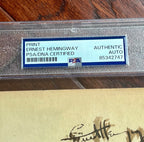ERNEST HEMINGWAY * PSA * Autograph "OLD MAN AND THE SEA" Souvenir Print Signed