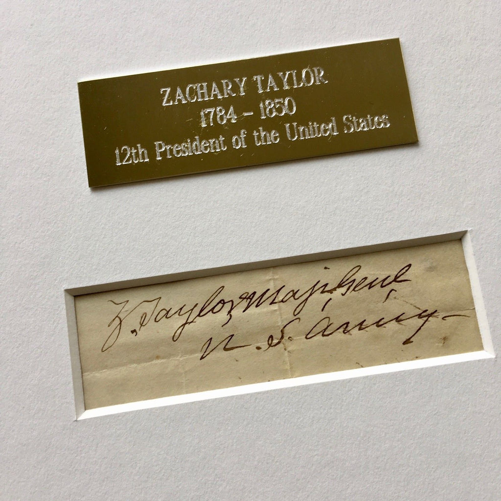 ZACHARY TAYLOR * JSA COA * AUTOGRAPH Cut Signed * Major Genl US ARMY