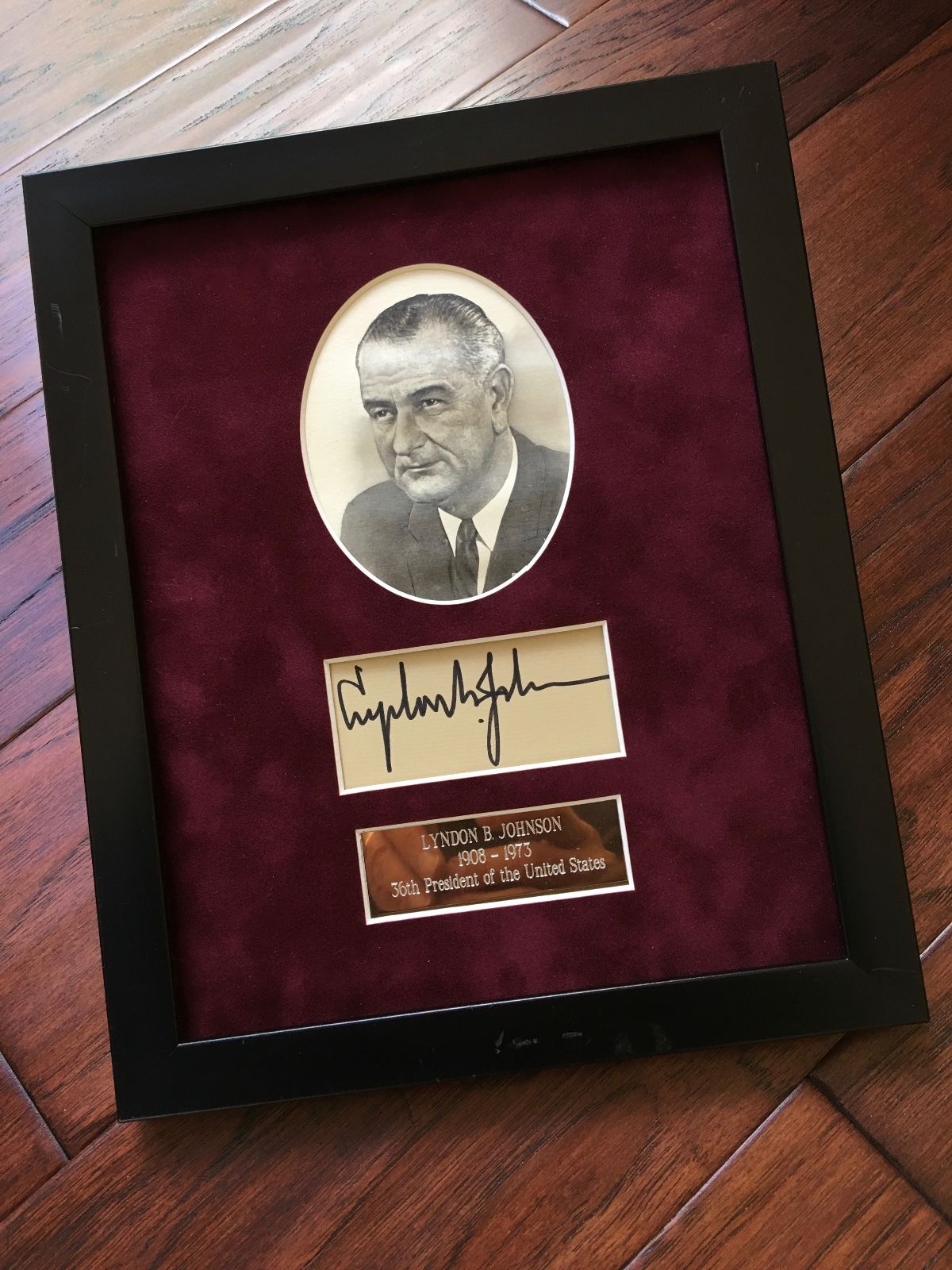 LYNDON JOHNSON * Authentic AUTOGRAPH Cut SIGNED * President LBJ * JFK