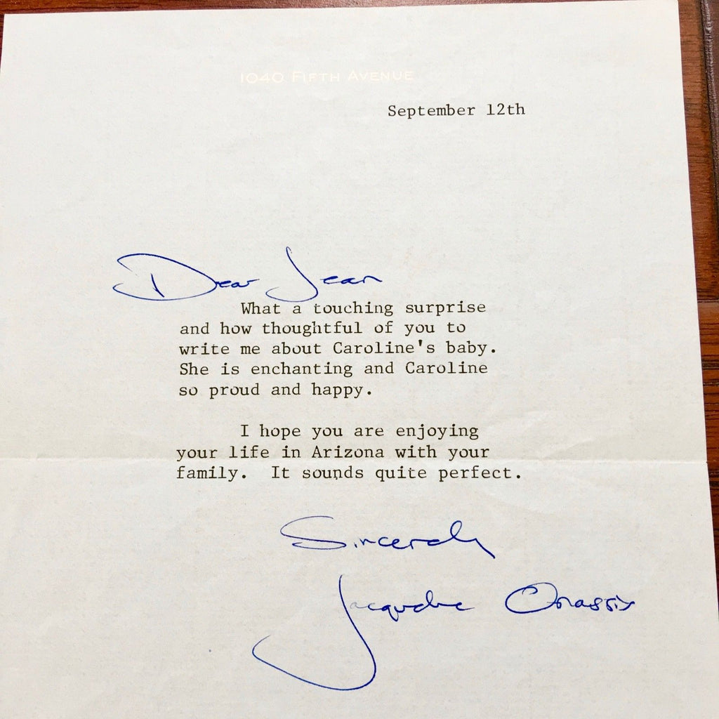 JACQUELINE KENNEDY * PSA/DNA * AUTOGRAPH Typed Letter SIGNED To Mom's Caretaker