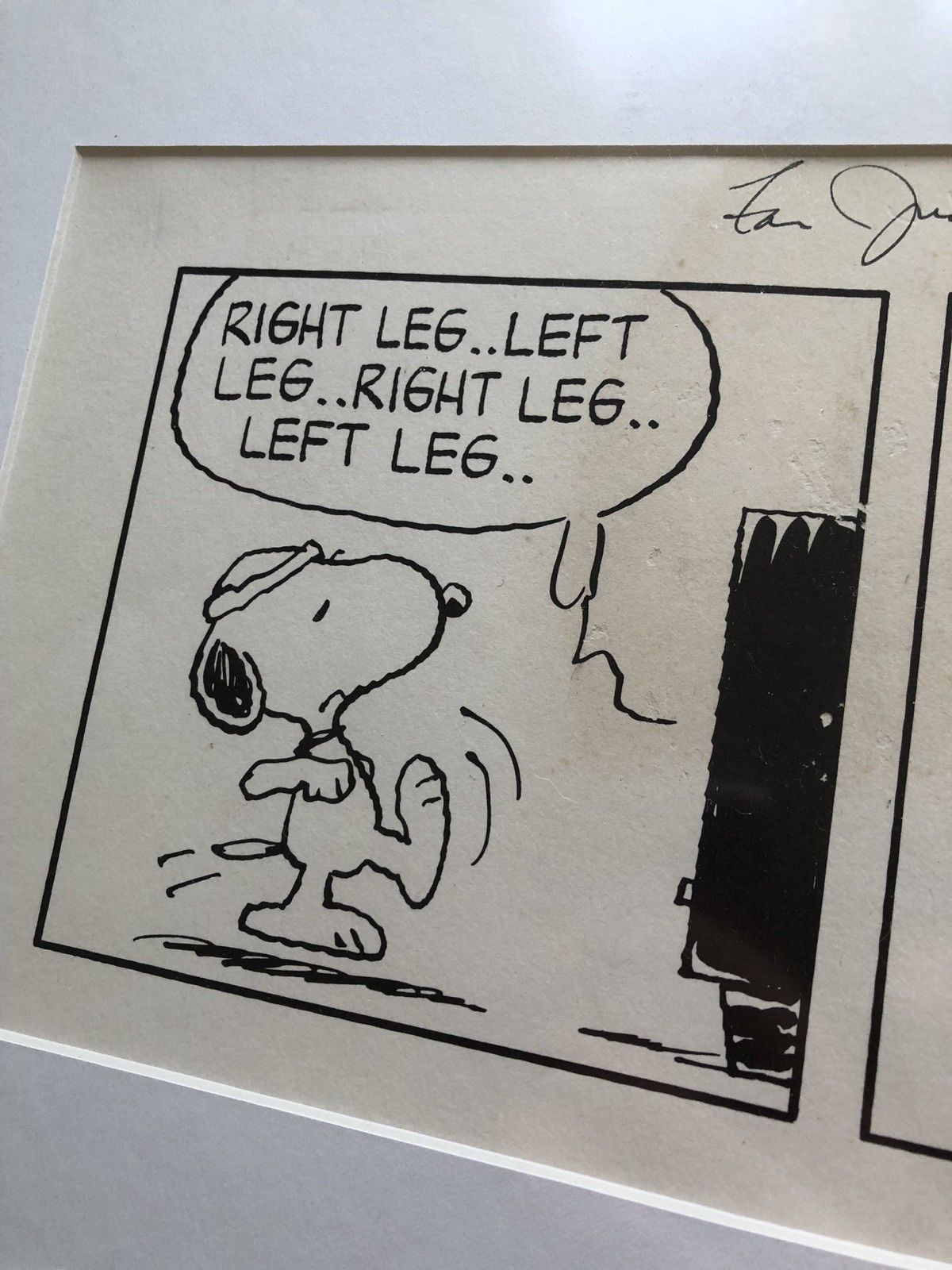CHARLES M. SCHULZ * Hand Signed SNOOPY ARTWORK * Peanuts Autograph Comic Strip