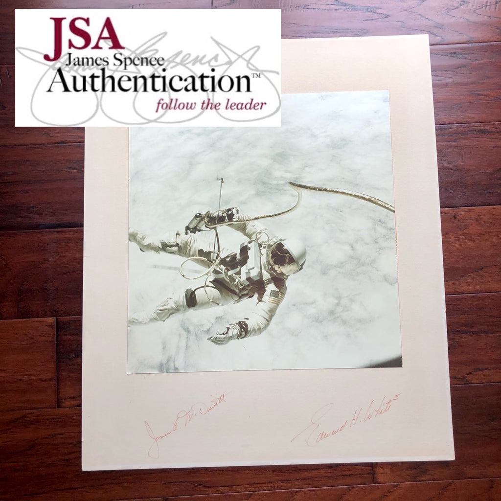 EDWARD H WHITE * JSA * Gemini IV Space Walk AUTOGRAPH Photo SIGNED * McDIVITT