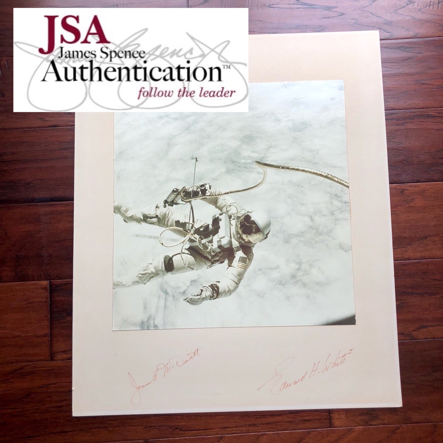 EDWARD H WHITE * JSA * Gemini IV Space Walk AUTOGRAPH Photo SIGNED * McDIVITT