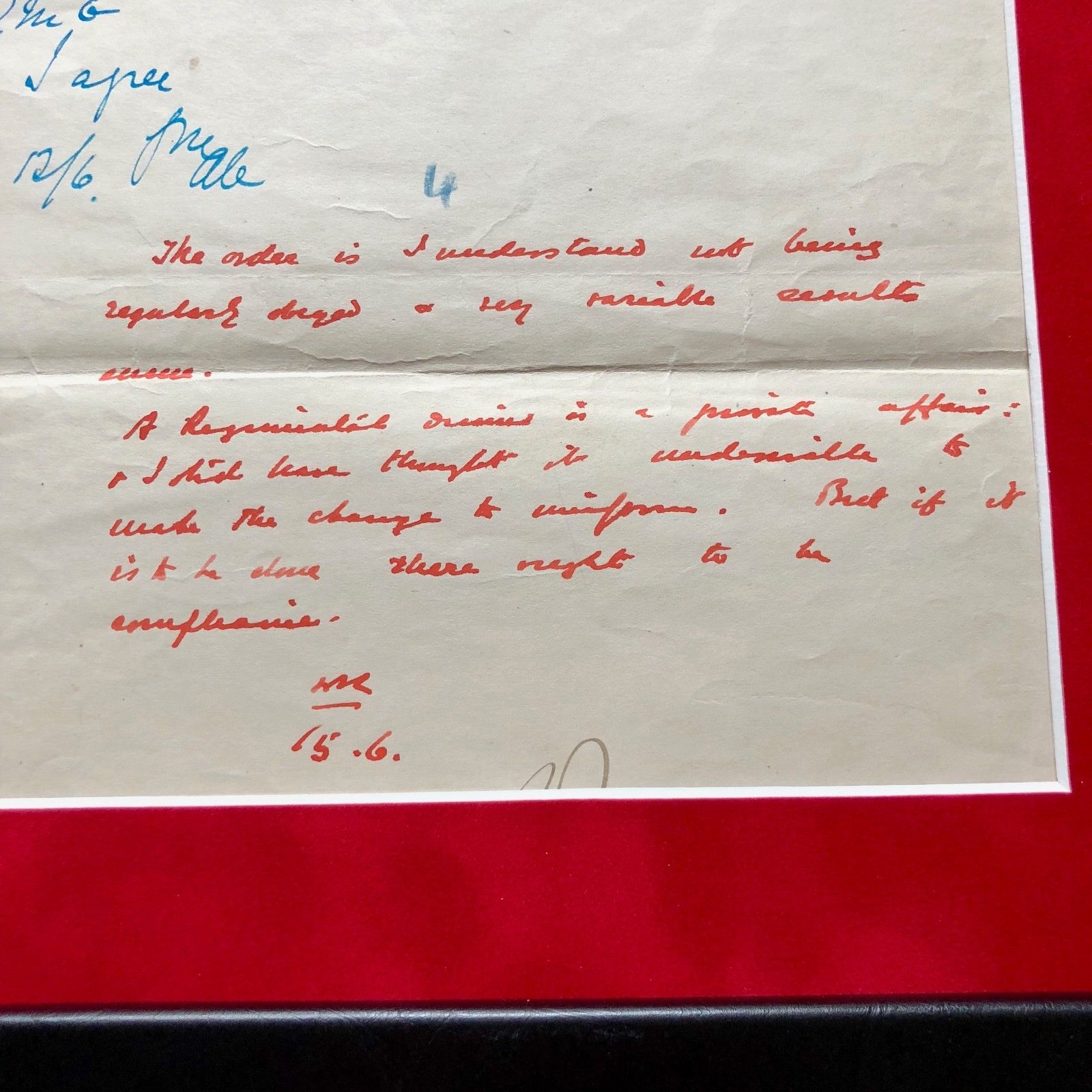 WINSTON S. CHURCHILL * PSA/DNA * Authentic Handwritten AUTOGRAPH Note SIGNED