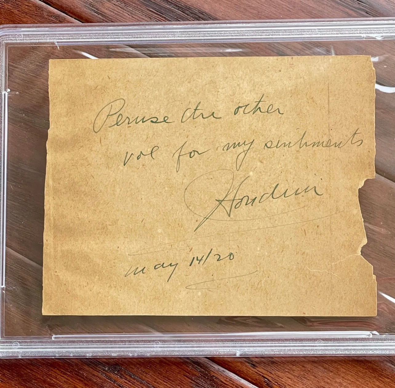 HARRY HOUDINI * PSA/DNA * Autograph Note Signed * Magician & Escape Artist