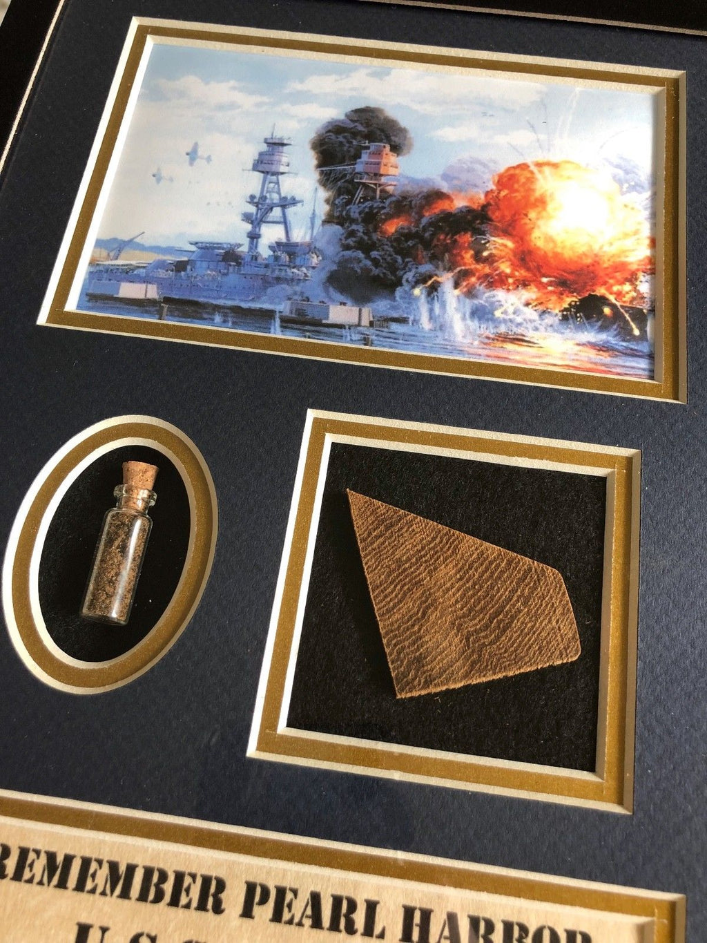 USS ARIZONA * Authentic DECK WOOD Artifact * PEARL HARBOR December 7, 1941 * COA