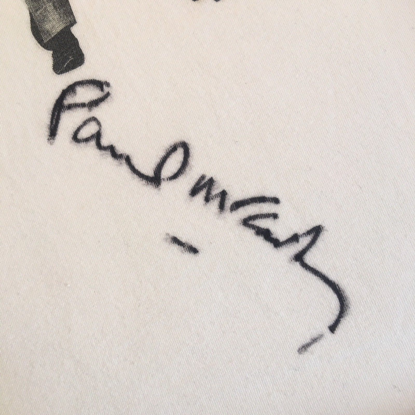 PAUL MCCARTNEY * BEATLES * AUTOGRAPH Fabric Banner SIGNED * COA