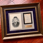 JOHN F. KENNEDY * JSA COA * Scarce Authentic AUTOGRAPH Note SIGNED * President
