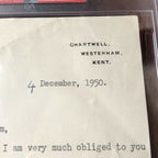 WINSTON S CHURCHILL * PSA/DNA Slab * Autograph Birthday Letter Signed *