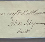 JOHN JAY * PSA * AUTOGRAPH SIGNED * Rev War Date * Chief Justice Supreme Court