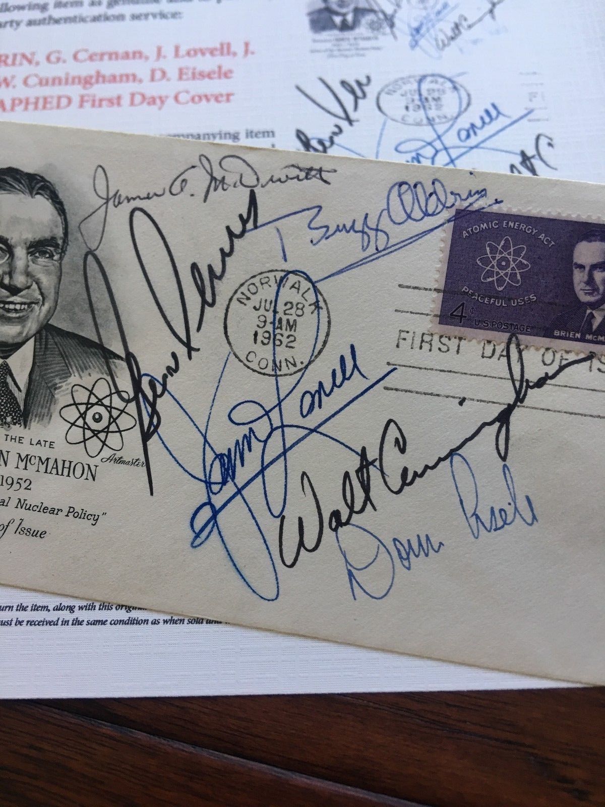 BUZZ ALDRIN * James LOVELL* Gene CERNAN * Autograph Signed FDC * Apollo 11
