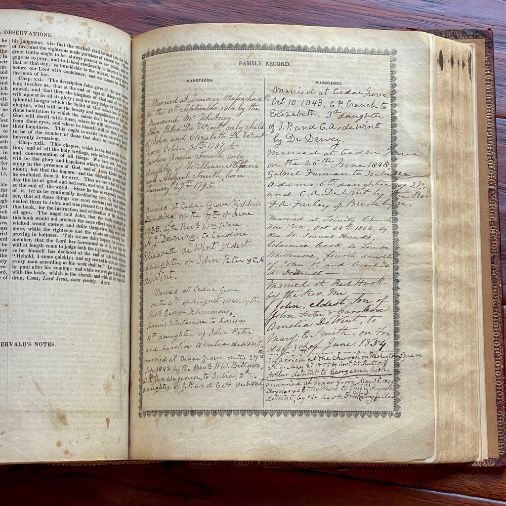 JOHN ADAMS * JSA * Autograph Family Bible Signed & Gifted to his Granddaughter