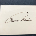 THOMAS EDISON * JSA * Authentic Handwritten AUTOGRAPH SIGNED * Full Signature
