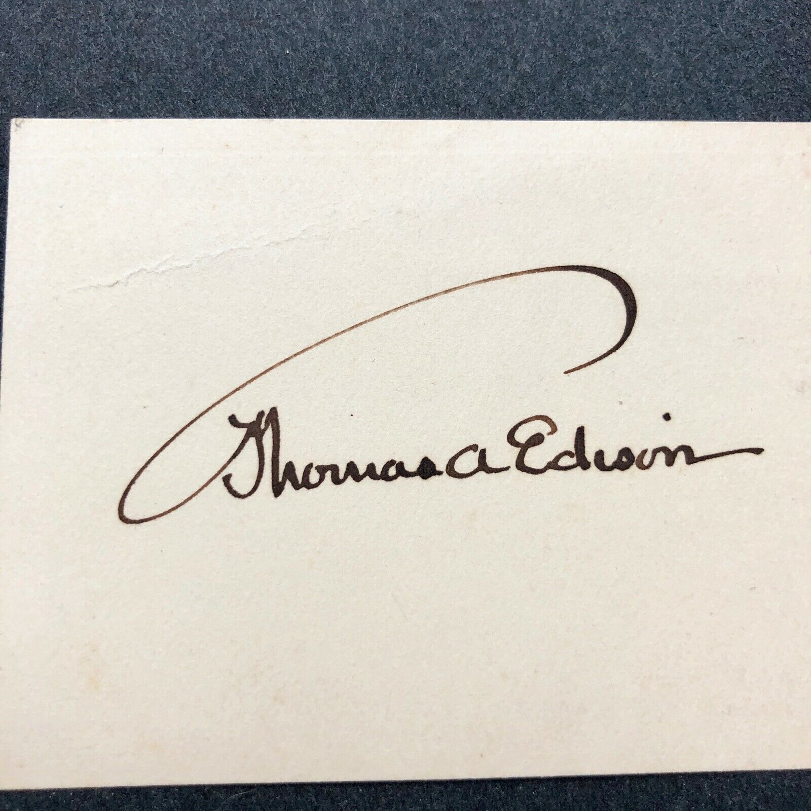 THOMAS EDISON * JSA * Authentic Handwritten AUTOGRAPH SIGNED * Full Signature