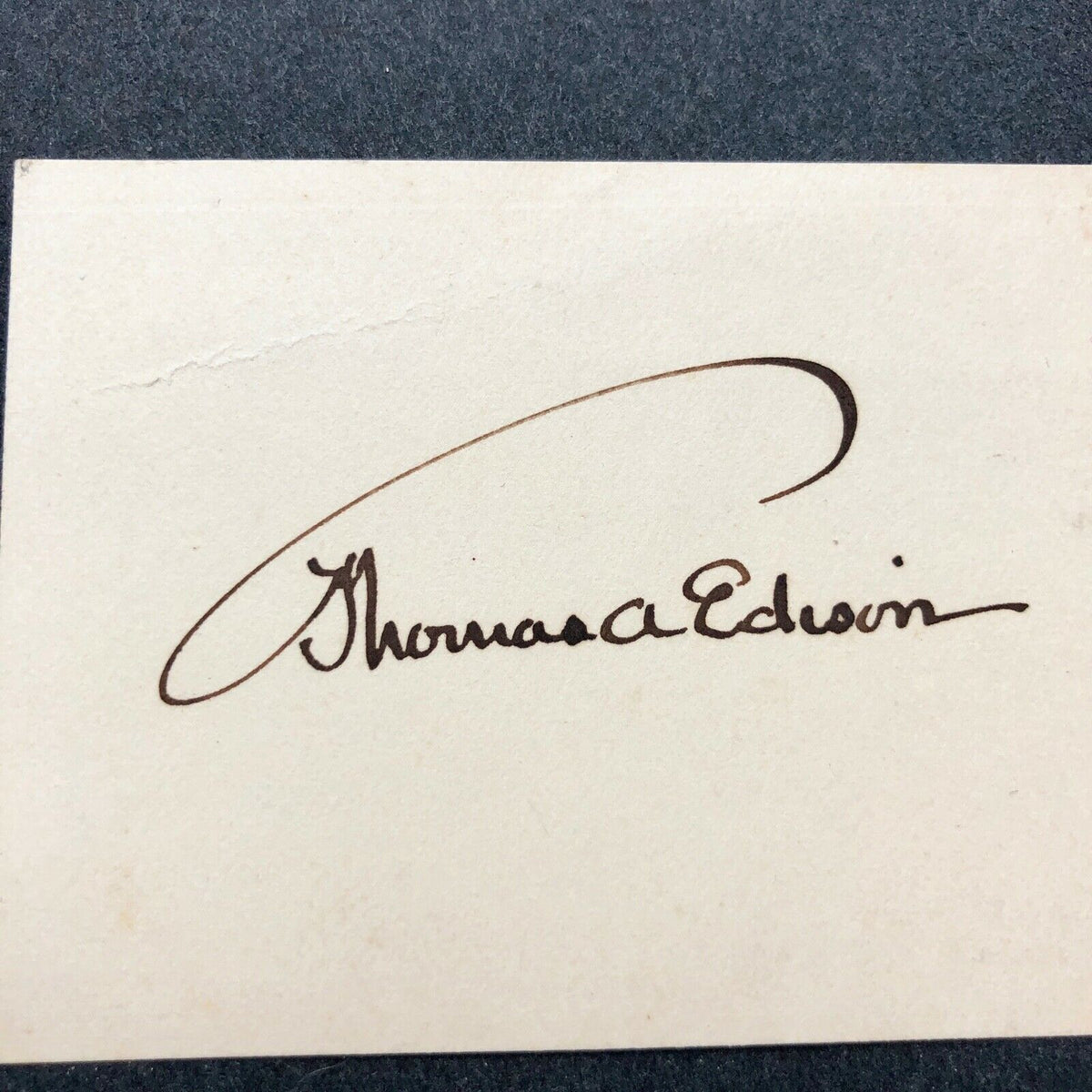 THOMAS EDISON * JSA * Authentic Handwritten AUTOGRAPH SIGNED * Full Signature