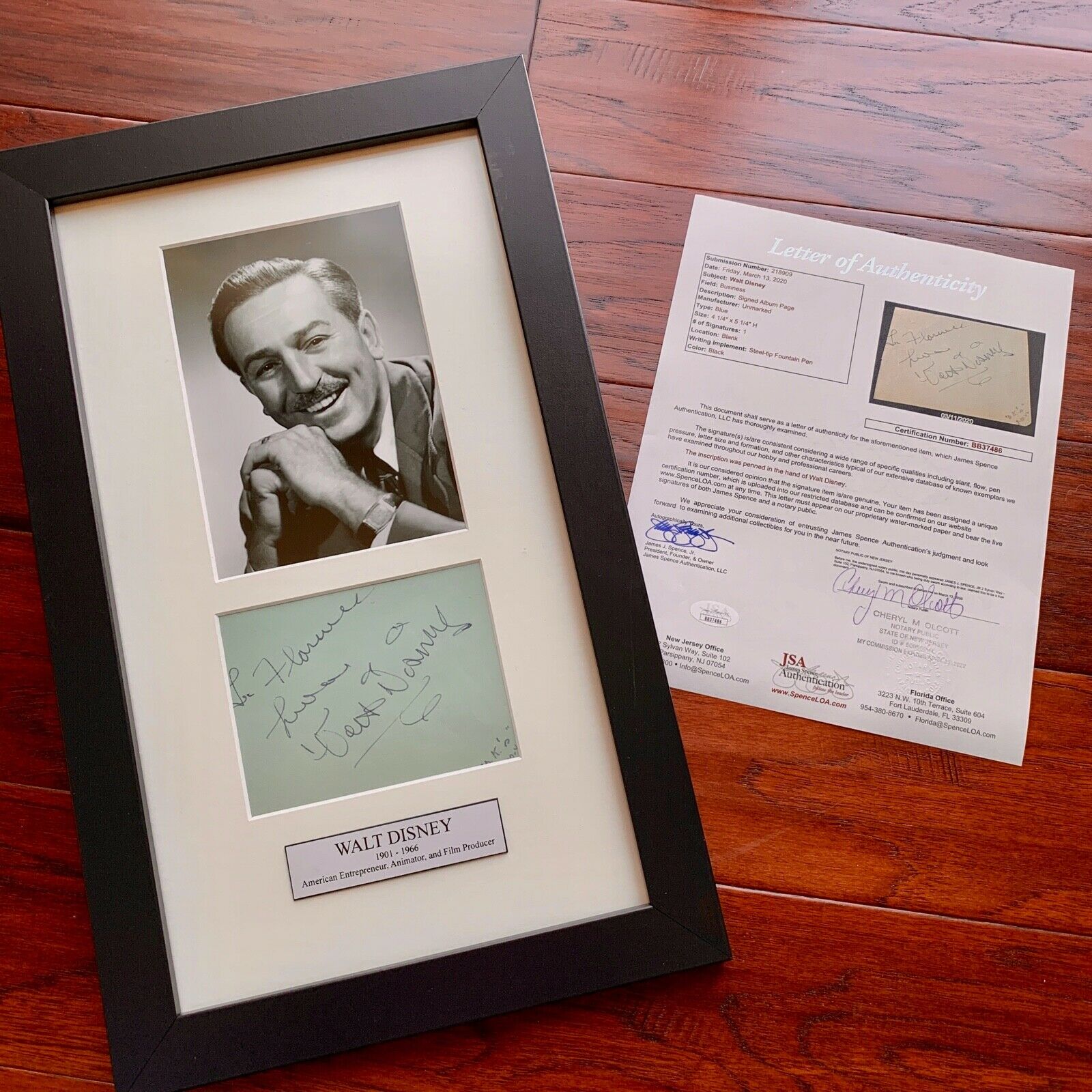 WALT DISNEY * JSA LOA * Original Early AUTOGRAPH Signature SIGNED