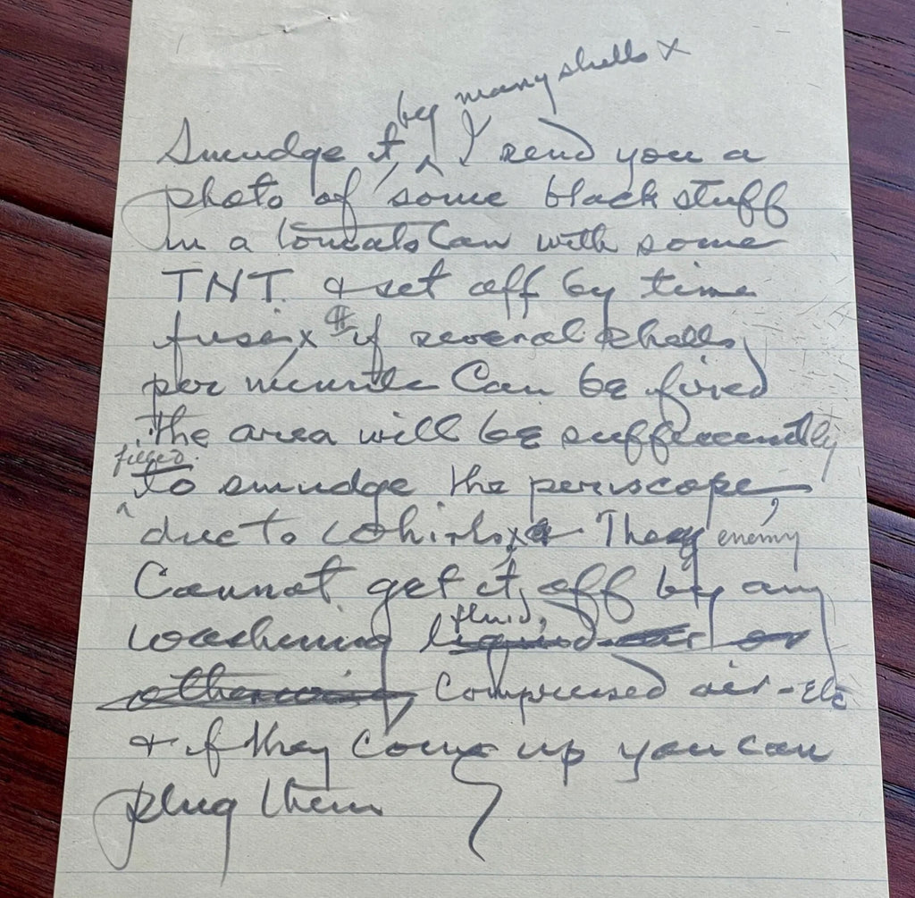 THOMAS EDISON * JSA * AUTOGRAPH Secret SUBMARINE EXPERIMENT Note SIGNED * WWI
