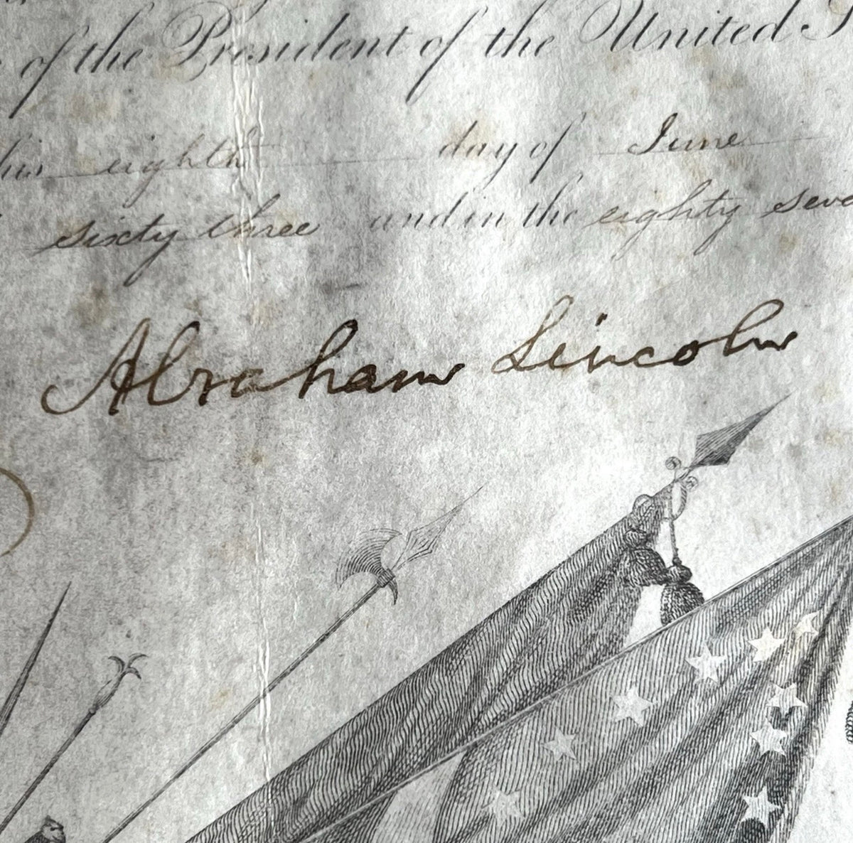 ABRAHAM LINCOLN * PSA * Signed Appointment for GETTYSBURG HERO Autograph 1863