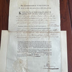 PATRICK HENRY Signed Document Appointing Justices for Slave Trials in Virginia Autograph * PSA