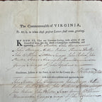 PATRICK HENRY Signed Document Appointing Justices for Slave Trials in Virginia Autograph * PSA