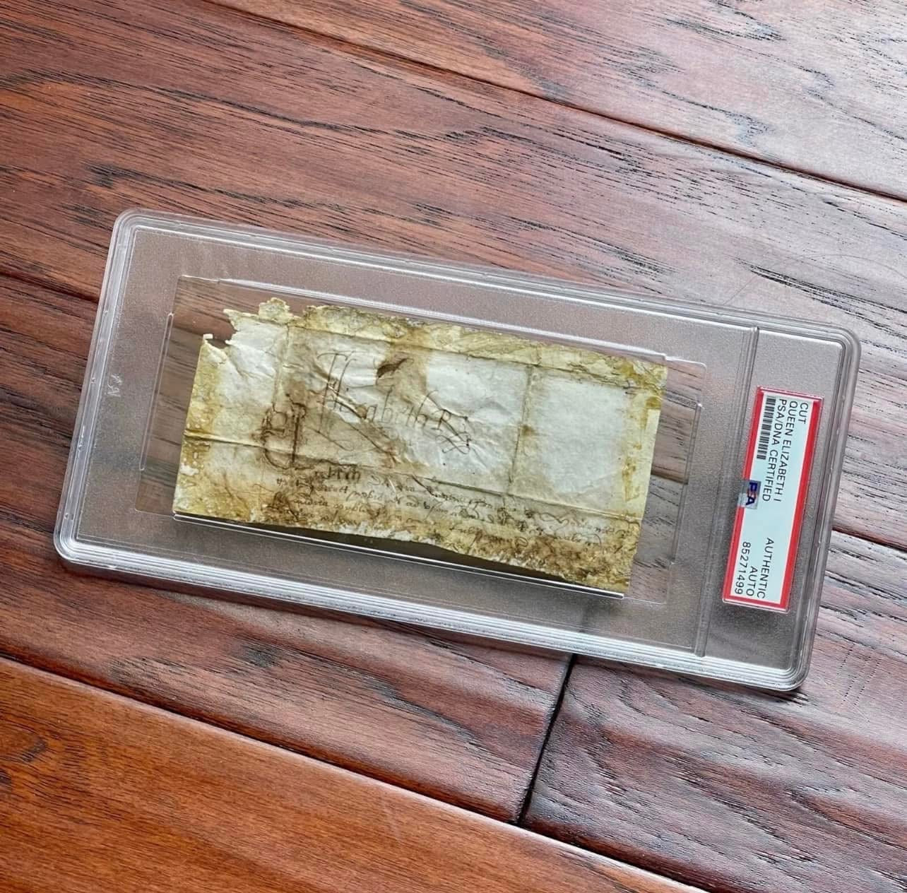 Queen Elizabeth I * PSA * Cut Signature Circa 1588 Autograph