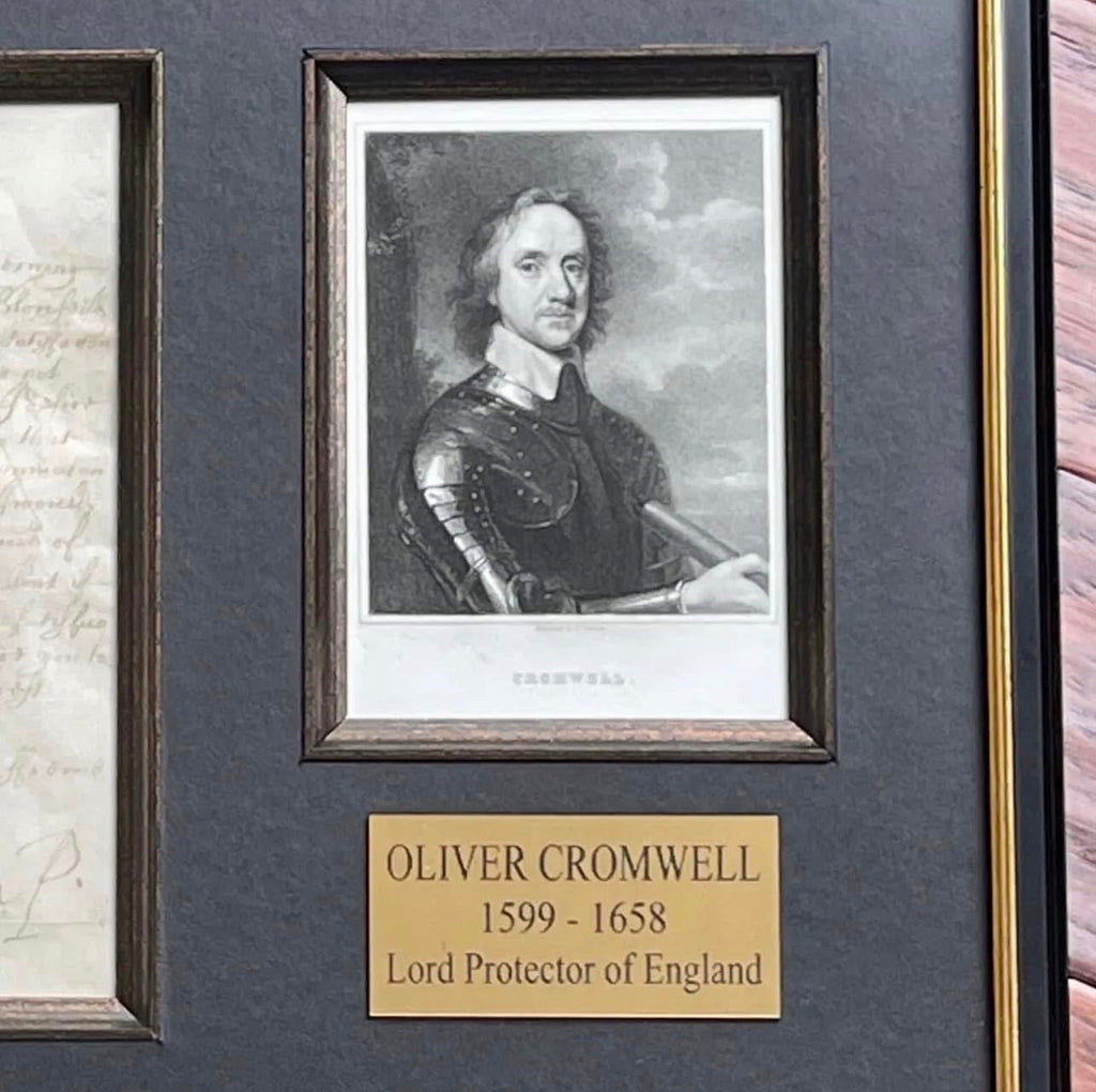 OLIVER CROMWELL * PSA * 1654 LETTER SIGNED AS LORD PROTECTOR AUTOGRAPH